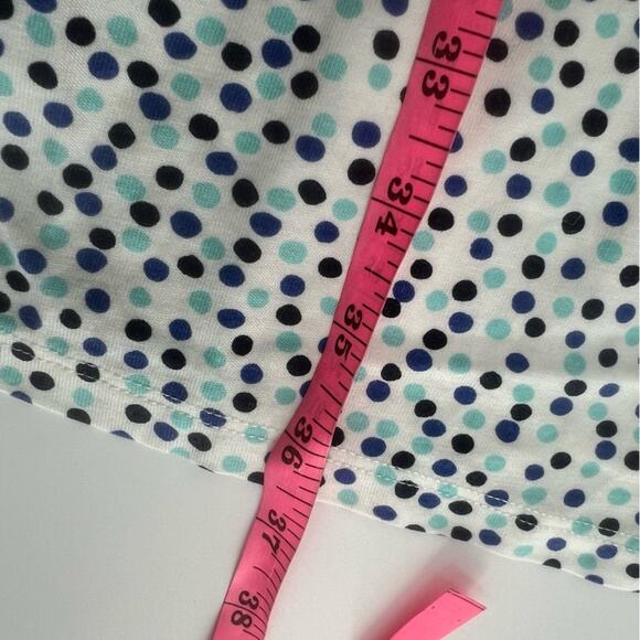 Boden Margot Jersey Knit Dress polka dot blue white sz 10 - Picture 7 of 7